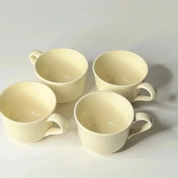 Vintage Franciscan Lattice Cream Tea Cups Coffee Mugs Set of 4 - Picture 7 of 7